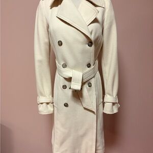 United Colors Of Benetton Cream Double-Breasted Coat